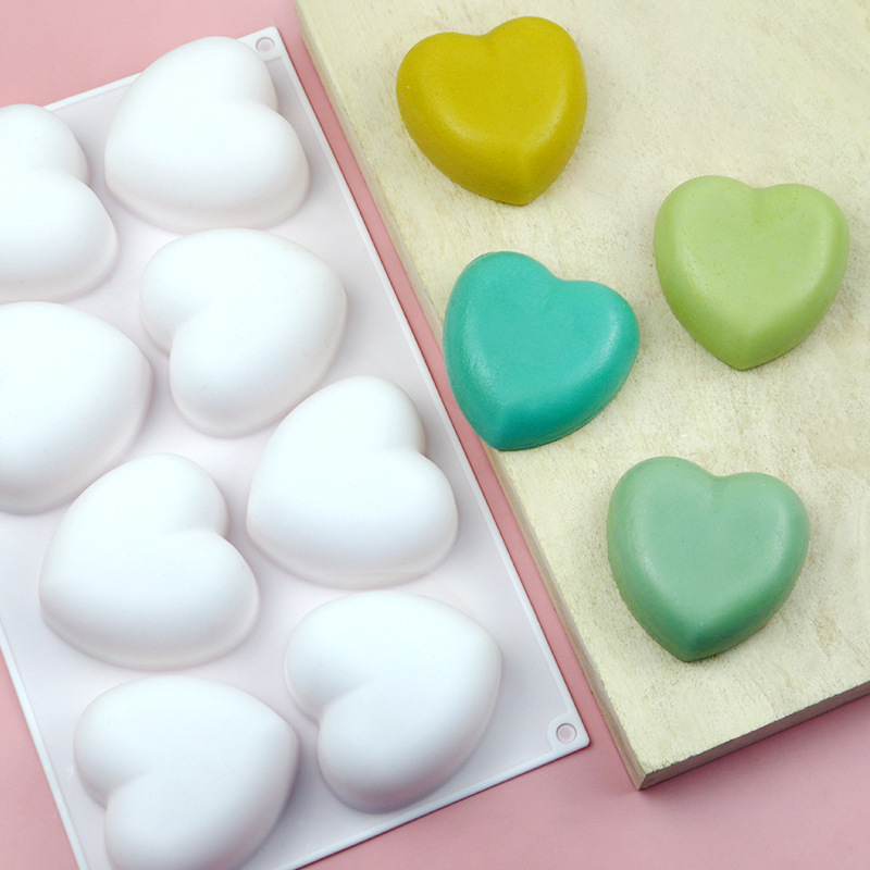 Soap Making Experiment - 8 Pcs 사랑 심장 실리콘 비누
