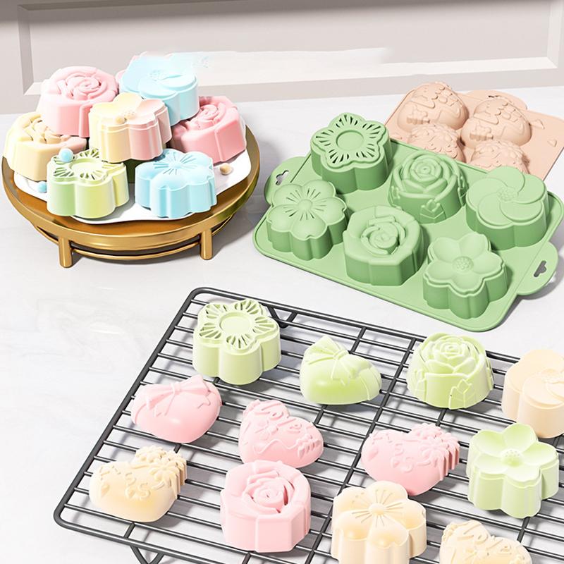 Soap Making Homemade - SU 플라워 실리콘 몰드, 6가지 꽃