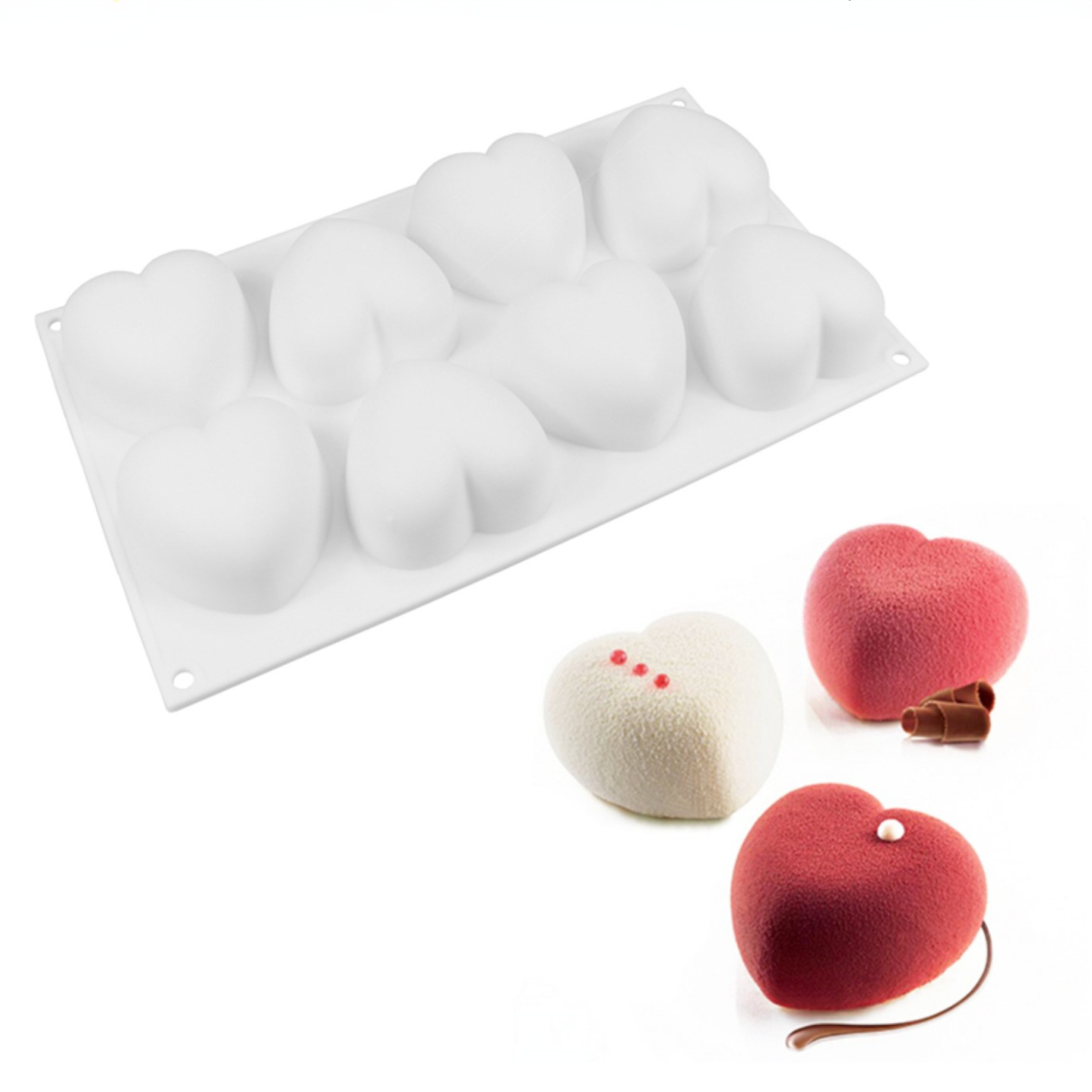 Soap Making Supplies - 사랑 심장 실리콘 비누 금형 수제