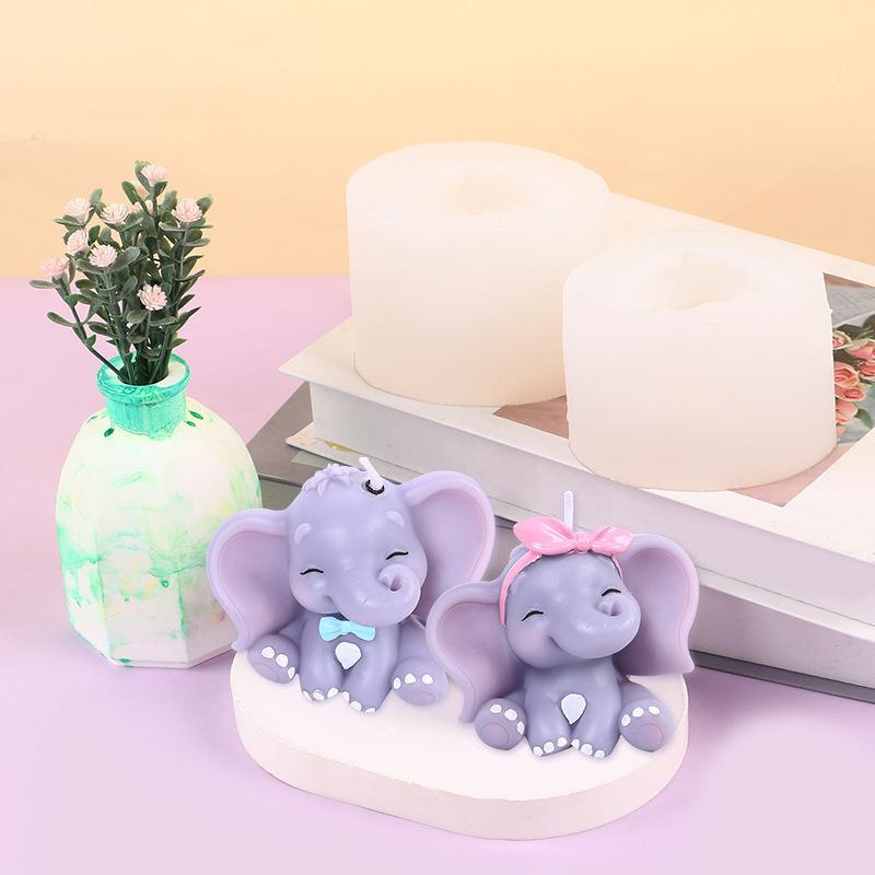 귀여운 3D 코끼리 실리콘 캔들 몰드, 쉽게 분리되는  - Soap Making Lye 리뷰 및 가격