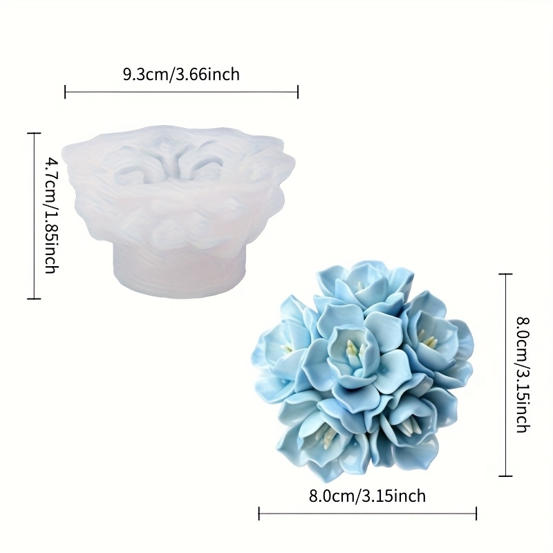 1개의 수국 양초 실리콘 몰드, 양초, 비누, 레진 공 - Soap Making Lye 리뷰 및 가격
