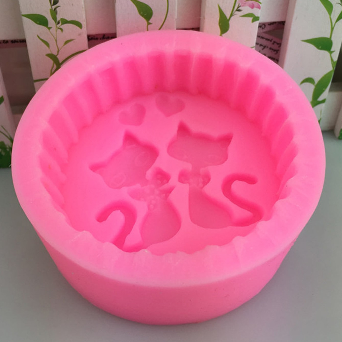 1피스 실리콘 고양이 비누 몰드 - 원형 DIY 양초  - Soap Making Lye 리뷰 및 가격