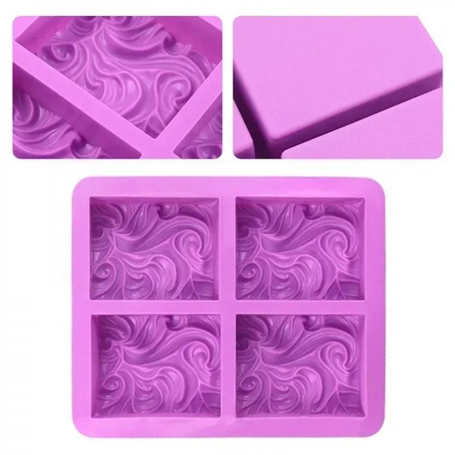 창의적인 1개 케이크 장식 베이킹 도구 4구 꽃 모양  - Soap Making Lye 리뷰 및 가격