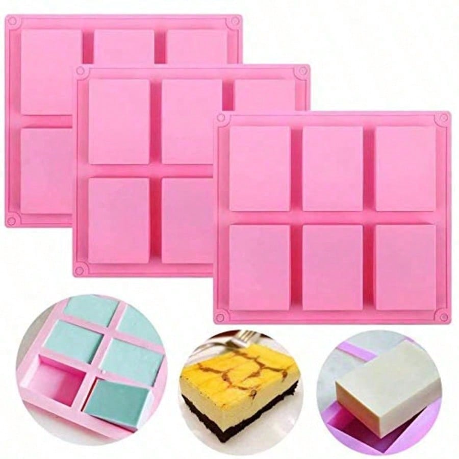 1-2팩 6구 DIY 실리콘 몰드, 핸드메이드 비누,  - Soap Making Supplies 리뷰 및 가격