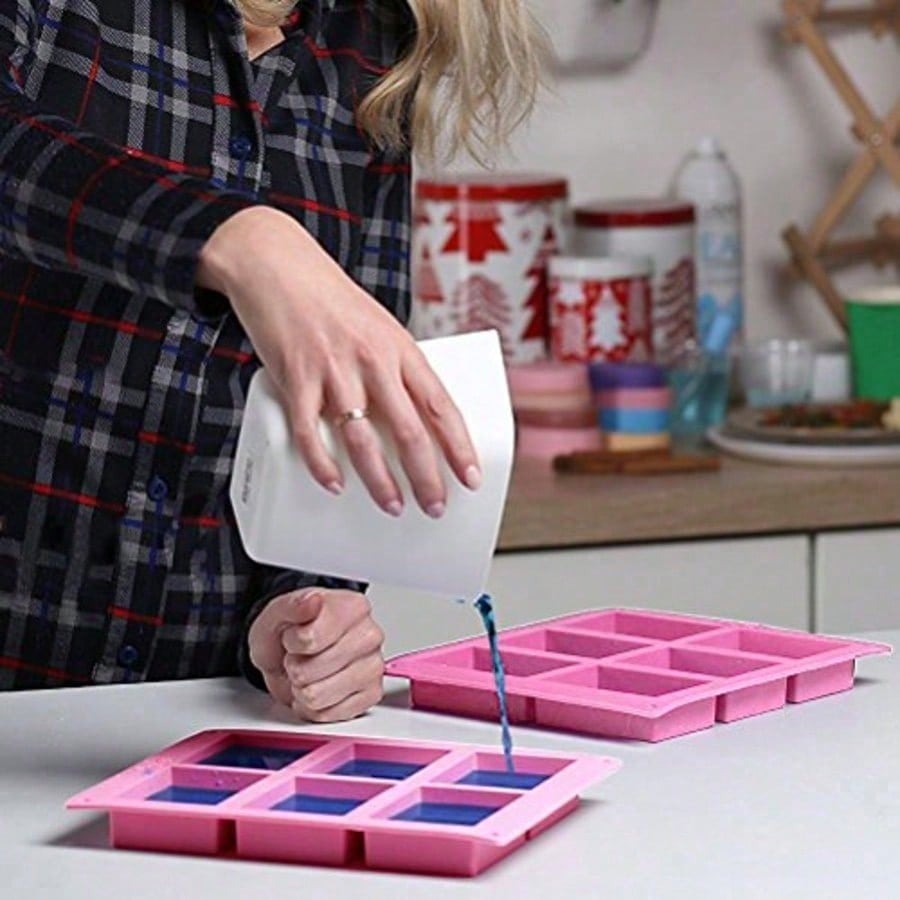 1-2팩 6구 DIY 실리콘 몰드, 핸드메이드 비누,  - Soap Making Supplies 리뷰 및 가격