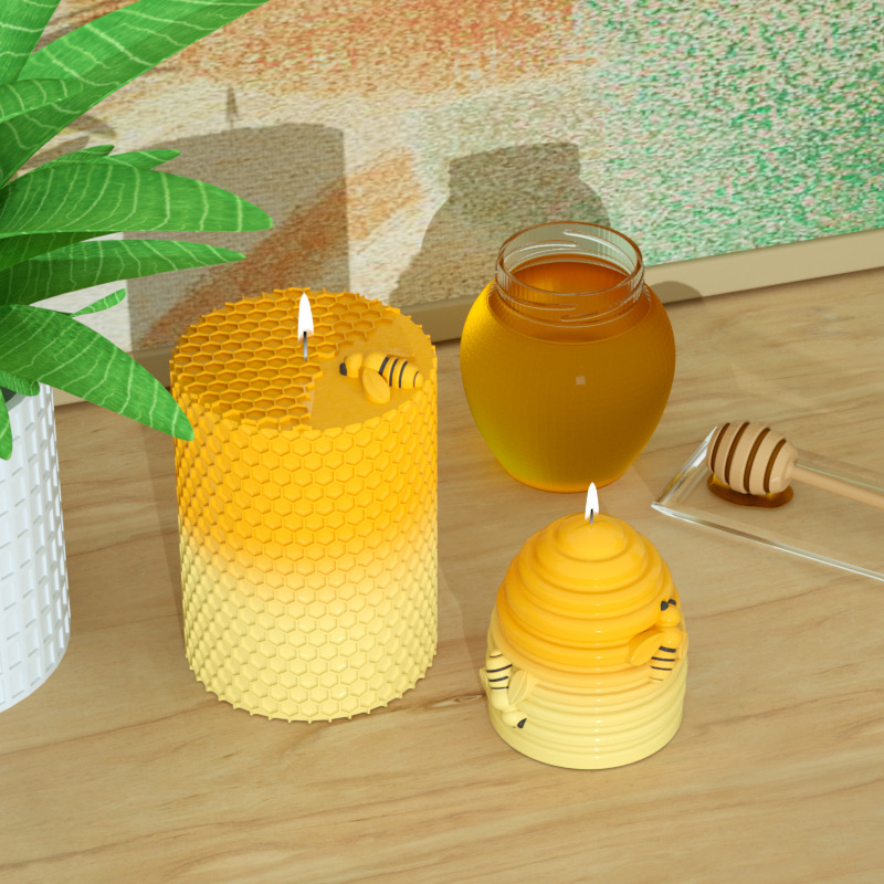 양초 실리콘 금형, 3D 꿀벌 벌집 양초 만들기 용품, - Soap Making Homemade 리뷰 및 가격