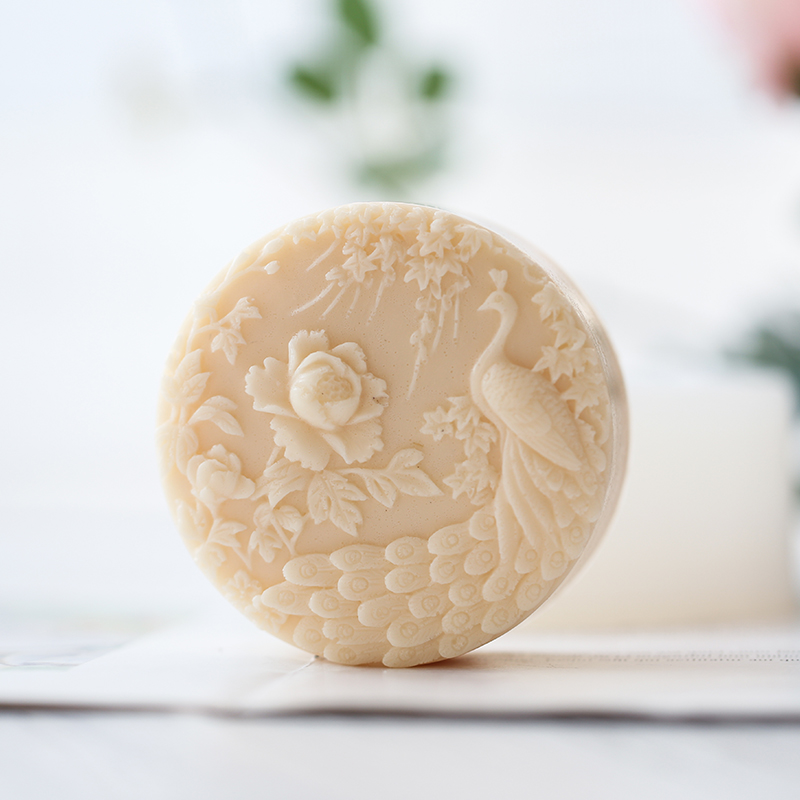 공작 꽃 패턴 실리콘 비누 금형 유연한 수제 라운드 비 - Soap Making Lye 리뷰 및 가격